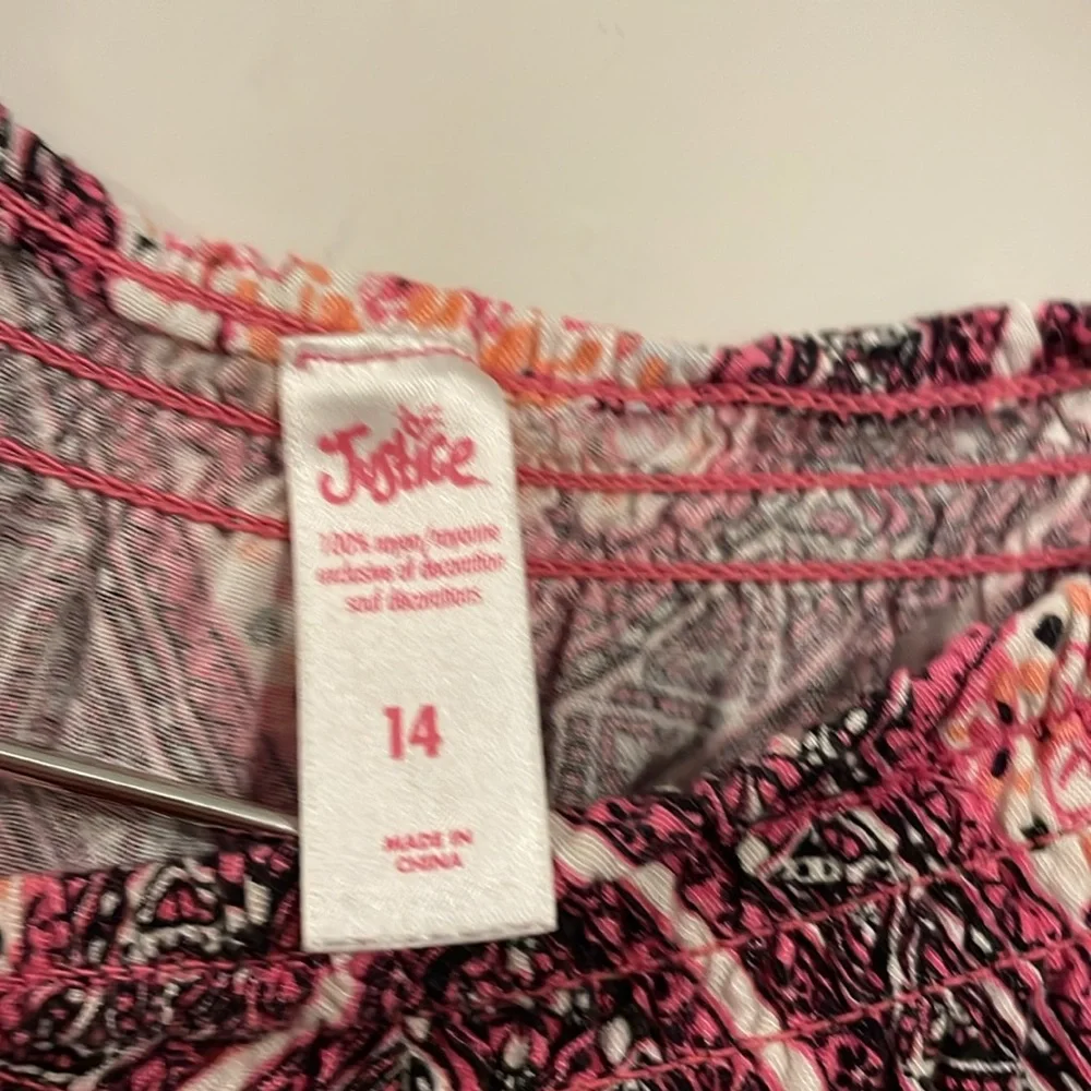 Justice Patterned Romper Sz 14 EUC